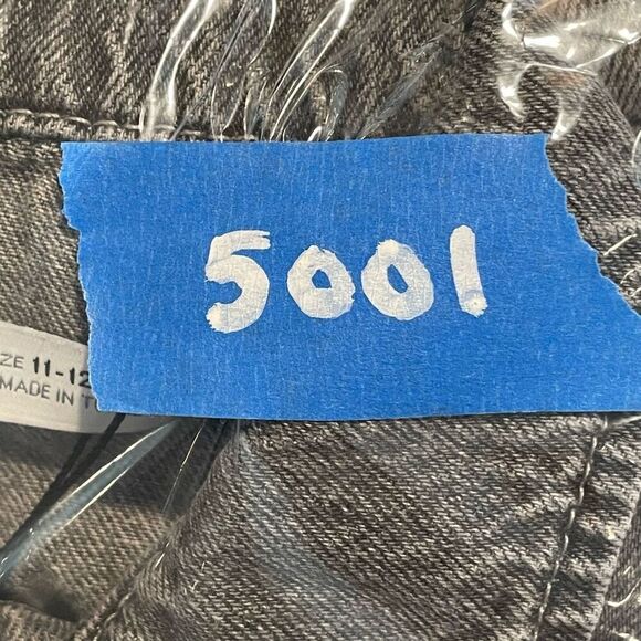 ZARA Jumpsuit Youth 11-12 Grey Denim Long Sleeve Retro‎ Button Up - Picture 12 of 12